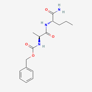 molecular formula C16H23N3O4 B1390787 L-正缬氨酰胺，N-[(苯甲氧基)羰基]-L-丙氨酰- CAS No. 197237-15-3