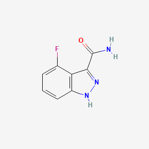 molecular formula C8H6FN3O B13907872 4-Fluoro-1H-indazole-3-carboxamide CAS No. 1638591-45-3