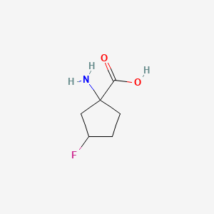 molecular formula C6H10FNO2 B13907875 1-Amino-3-fluorocyclopentane-1-carboxylic acid 