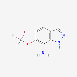 molecular formula C8H6F3N3O B13907887 6-(trifluoromethoxy)-1H-indazol-7-amine 