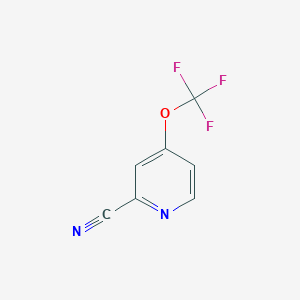 molecular formula C7H3F3N2O B13907888 2-Cyano-4-(trifluoromethoxy)pyridine 