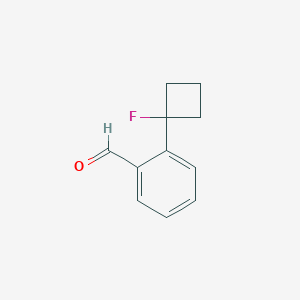 molecular formula C11H11FO B13907889 2-(1-Fluorocyclobutyl)benzaldehyde CAS No. 1781641-21-1