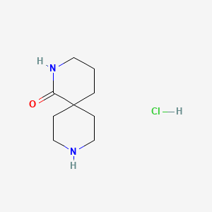 molecular formula C9H17ClN2O B1390789 2,9-二氮杂螺[5.5]十一烷-1-酮盐酸盐 CAS No. 1187173-73-4