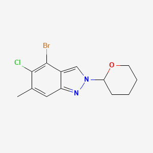 4-Bromo-5-chloro-6-methyl-2-tetrahydropyran-2-yl-indazole