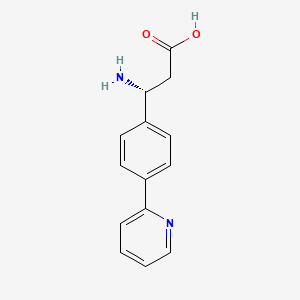 (3R)-3-amino-3-(4-pyridin-2-ylphenyl)propanoic acid