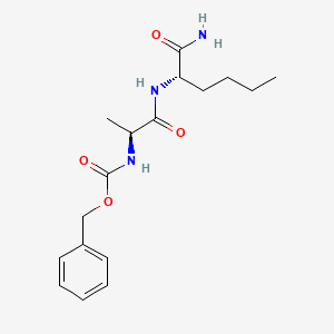 molecular formula C17H25N3O4 B1390790 L-正亮氨酰胺，N-[(苯甲氧基)羰基]-L-丙氨酰- CAS No. 197237-14-2