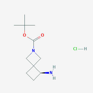 molecular formula C11H21ClN2O2 B13907916 tert-butyl (7S)-7-amino-2-azaspiro[3.3]heptane-2-carboxylate;hydrochloride 