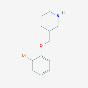 molecular formula C12H16BrNO B1390793 3-[(2-溴苯氧基)甲基]哌啶 CAS No. 946787-15-1
