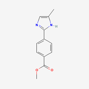 molecular formula C12H12N2O2 B13907942 Methyl 4-(4-methyl-1H-imidazol-2-yl)benzoate 