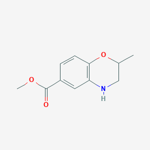 molecular formula C11H13NO3 B13907944 Methyl 2-methyl-3,4-dihydro-2H-benzo[b][1,4]oxazine-6-carboxylate 