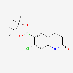 7-chloro-1-methyl-6-(4,4,5,5-tetramethyl-[1,3,2]dioxaborolan-2-yl)-3,4-dihydro-1H-quinolin-2-one