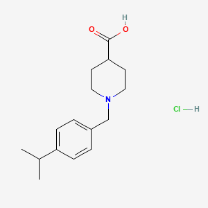 molecular formula C16H24ClNO2 B1390797 1-(4-异丙基苄基)哌啶-4-甲酸盐酸盐 CAS No. 1185298-68-3