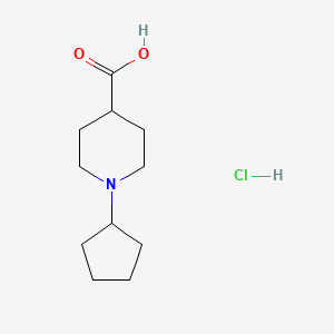 molecular formula C11H20ClNO2 B1390798 1-环戊基哌啶-4-羧酸盐酸盐 CAS No. 953077-13-9