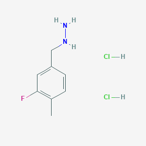molecular formula C8H13Cl2FN2 B1390801 (4-甲基-3-氟苄基)肼二盐酸盐 CAS No. 1185303-71-2