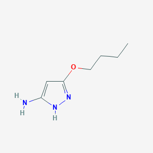 molecular formula C7H13N3O B13908016 3-butoxy-1H-pyrazol-5-amine 