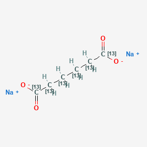 molecular formula C6H8Na2O4 B13908070 disodium;(1,2,3,4,5,6-13C6)hexanedioate 