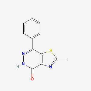 molecular formula C12H9N3OS B1390812 2-Methyl-7-phenyl[1,3]thiazolo[4,5-d]pyridazin-4(5H)-one CAS No. 941868-52-6