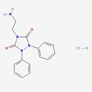 4-(2-Aminoethyl)-1,2-diphenyl-1,2,4-triazolidine-3,5-dione;hydrochloride