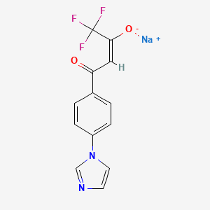 molecular formula C13H8F3N2NaO2 B13908137 sodium (2E)-1,1,1-trifluoro-4-[4-(1H-imidazol-1-yl)phenyl]-4-oxobut-2-en-2-olate 