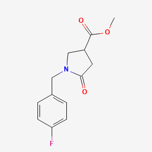 molecular formula C13H14FNO3 B1390815 Methyl 1-(4-fluorobenzyl)-5-oxopyrrolidine-3-carboxylate CAS No. 1171317-52-4