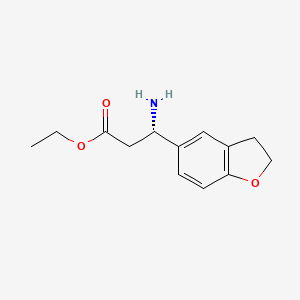 ethyl (3S)-3-amino-3-(2,3-dihydro-1-benzofuran-5-yl)propanoate