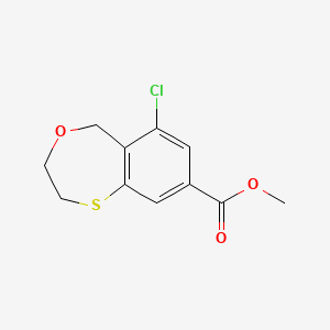 molecular formula C11H11ClO3S B13908267 methyl 6-chloro-3,5-dihydro-2H-4,1-benzoxathiepine-8-carboxylate 