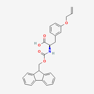 molecular formula C27H25NO5 B1390829 (R)-2-((((9H-芴-9-基)甲氧羰基)氨基)-3-(3-(烯丙氧基)苯基)丙酸 CAS No. 1217835-37-4