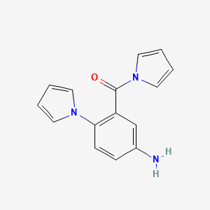 molecular formula C15H13N3O B13908302 (5-Amino-2-pyrrol-1-yl-phenyl)-pyrrol-1-yl-methanone 