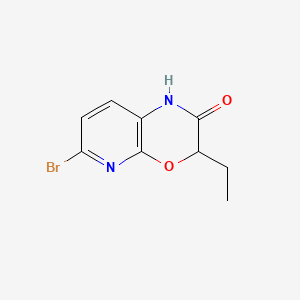 molecular formula C9H9BrN2O2 B13908310 6-Bromo-3-ethyl-1H-pyrido[2,3-b][1,4]oxazin-2(3H)-one 