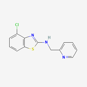 molecular formula C13H10ClN3S B1390833 4-chloro-N-(pyridin-2-ylmethyl)-1,3-benzothiazol-2-amine CAS No. 941867-10-3
