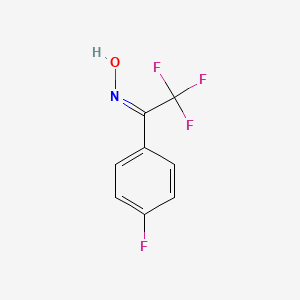 molecular formula C8H5F4NO B13908349 2,2,2-Trifluoro-1-(4-fluoro-phenyl)-ethanone oxime 