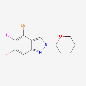 4-Bromo-6-fluoro-5-iodo-2-tetrahydropyran-2-yl-indazole