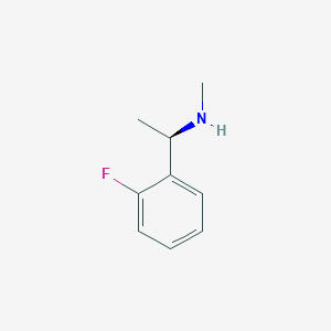 molecular formula C9H12FN B1390837 (R)-N-[1-(2-Fluorophenyl)ethyl]methylamine CAS No. 1212121-08-8