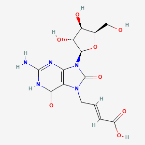 (E)-4-[2-amino-9-[(2R,3R,4R,5R)-3,4-dihydroxy-5-(hydroxymethyl)oxolan-2-yl]-6,8-dioxo-1H-purin-7-yl]but-2-enoic acid