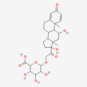 6-[2-(11,17-dihydroxy-10,13-dimethyl-3-oxo-7,8,9,11,12,14,15,16-octahydro-6H-cyclopenta[a]phenanthren-17-yl)-2-oxoethoxy]-3,4,5-trihydroxyoxane-2-carboxylic acid