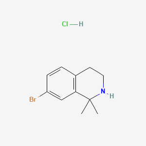 molecular formula C11H15BrClN B13908405 7-bromo-1,1-dimethyl-3,4-dihydro-2H-isoquinoline;hydrochloride 