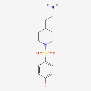 2-{1-[(4-Fluorophenyl)sulfonyl]piperidin-4-yl}ethanamine