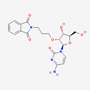 2-[3-[(2R,3R,4R,5R)-2-(4-amino-2-oxopyrimidin-1-yl)-4-hydroxy-5-(hydroxymethyl)oxolan-3-yl]oxypropyl]isoindole-1,3-dione