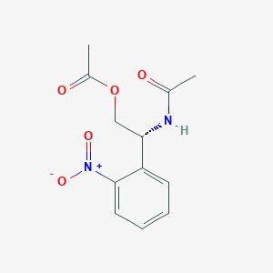 molecular formula C12H14N2O5 B1390850 (R)-N-乙酰基-2-硝基-2-苯基甘氨醇-O-乙酸酯 CAS No. 1212341-54-2
