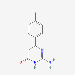 molecular formula C11H13N3O B13908533 2-Amino-6-(4-methylphenyl)-3,4,5,6-tetrahydropyrimidin-4-one 