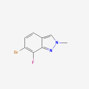 molecular formula C8H6BrFN2 B13908576 6-Bromo-7-fluoro-2-methyl-indazole 