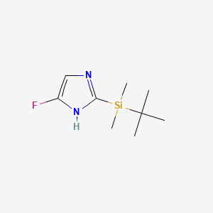 molecular formula C9H17FN2Si B13908579 tert-butyl-(5-fluoro-1H-imidazol-2-yl)-dimethyl-silane 