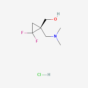 [(1R)-1-[(dimethylamino)methyl]-2,2-difluoro-cyclopropyl]methanol;hydrochloride