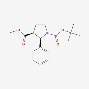 O1-Tert-butyl O3-methyl cis-2-phenylpyrrolidine-1,3-dicarboxylate