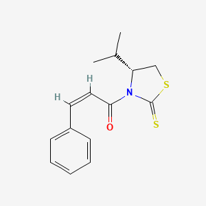 molecular formula C15H17NOS2 B13908675 (Z)-3-phenyl-1-[(4R)-4-propan-2-yl-2-sulfanylidene-1,3-thiazolidin-3-yl]prop-2-en-1-one 