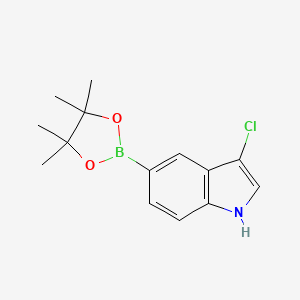 molecular formula C14H17BClNO2 B13908681 3-chloro-5-(4,4,5,5-tetramethyl-1,3,2-dioxaborolan-2-yl)-1H-indole 