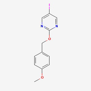 molecular formula C12H11IN2O2 B13908694 5-Iodo-2-[(4-methoxyphenyl)methoxy]pyrimidine 