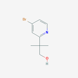 molecular formula C9H12BrNO B13908695 2-(4-Bromopyridin-2-yl)-2-methylpropan-1-ol 