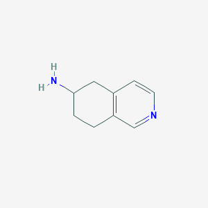 molecular formula C9H12N2 B13908715 5,6,7,8-Tetrahydro-6-isoquinolinamine 