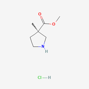 methyl (3R)-3-methylpyrrolidine-3-carboxylate;hydrochloride